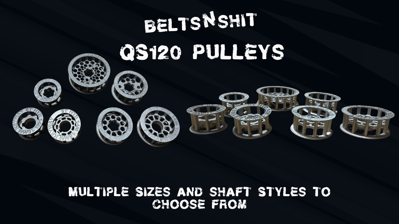 QS120 Keyway/Spline Shaft 14M Motor Belt Pulley