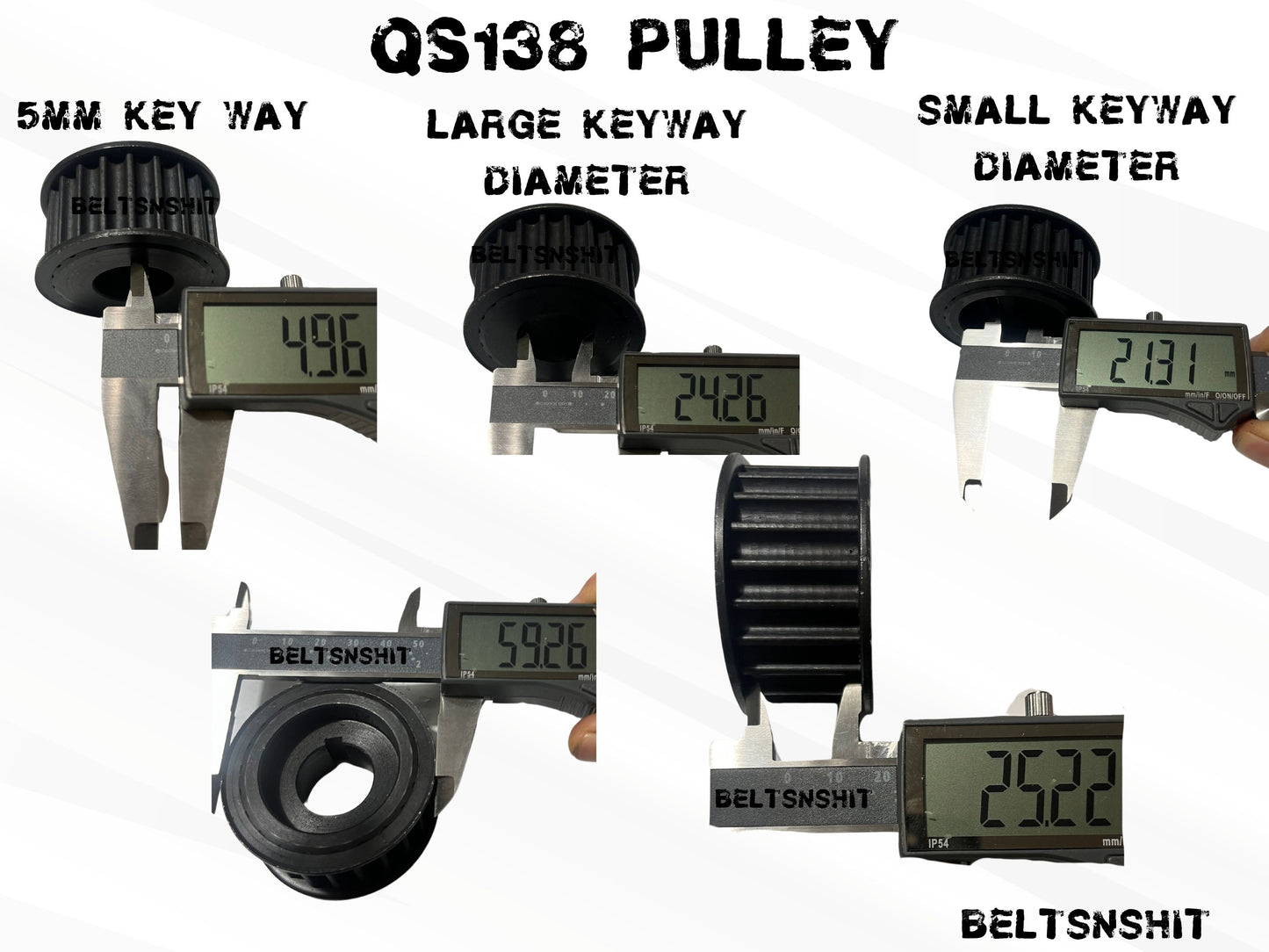QS138 Keyway Shaft Motor Belt Pulley