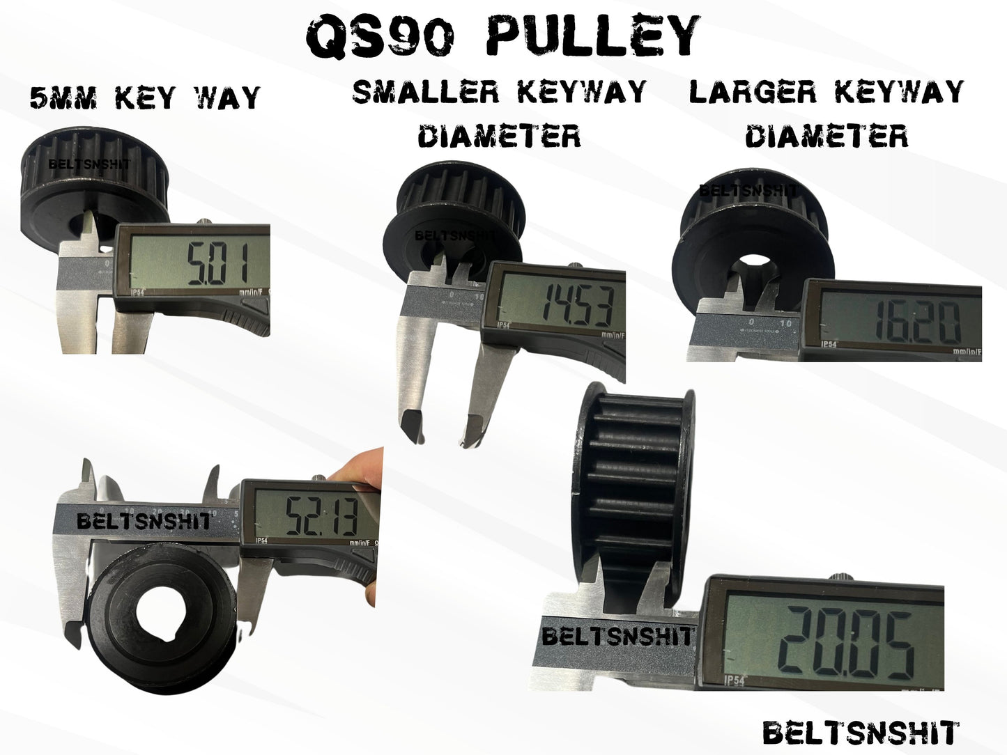 QS90 Keyway Shaft Motor Belt Pulley 19T