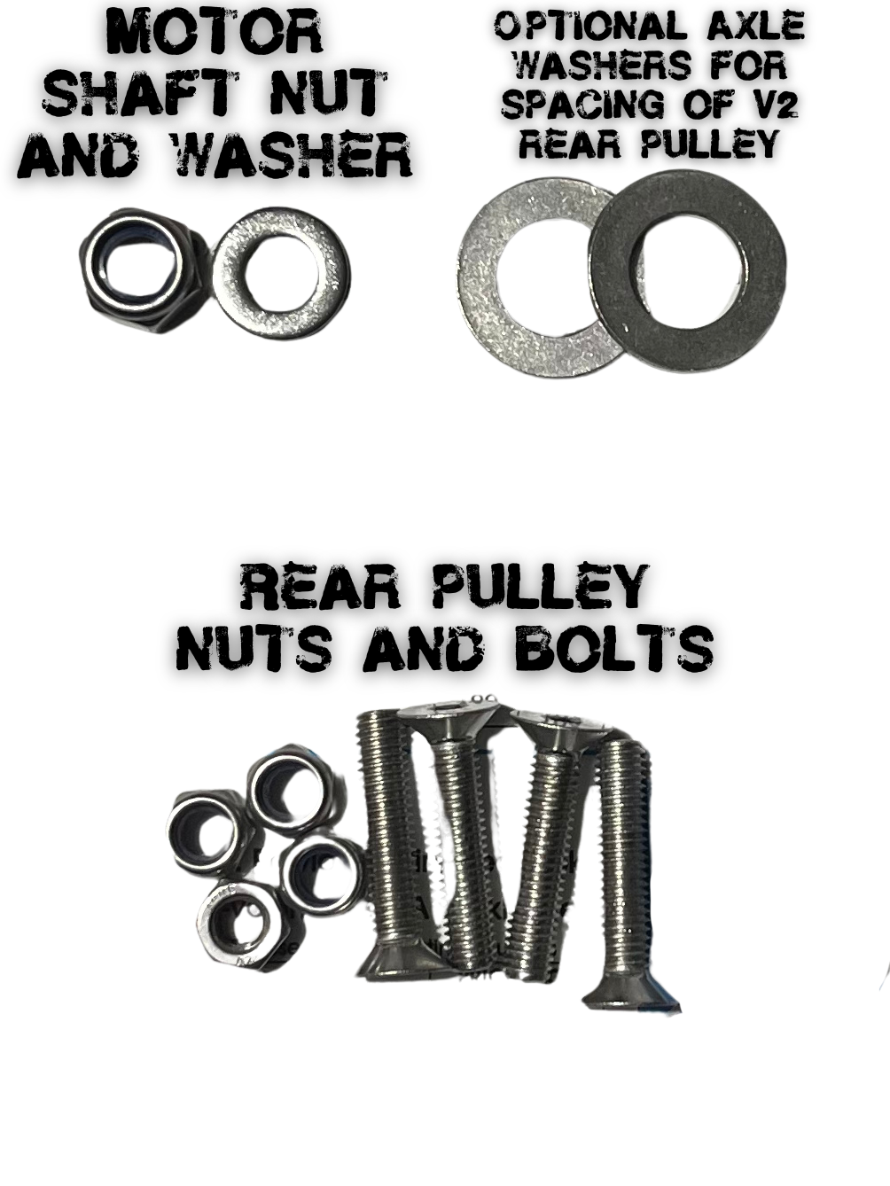 76mm Pit Bike Wheels Belt Drive Conversion Kit